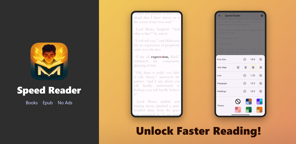 Speed reading app — promo