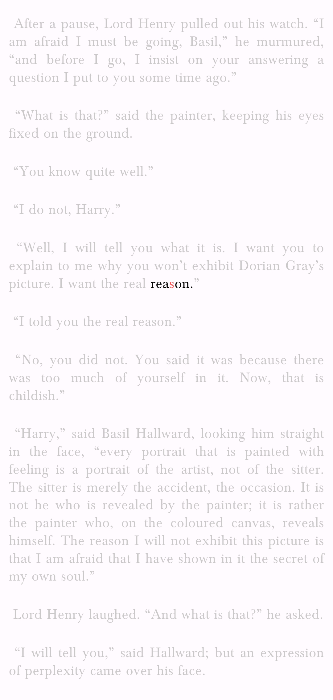 Speed reading — reading view