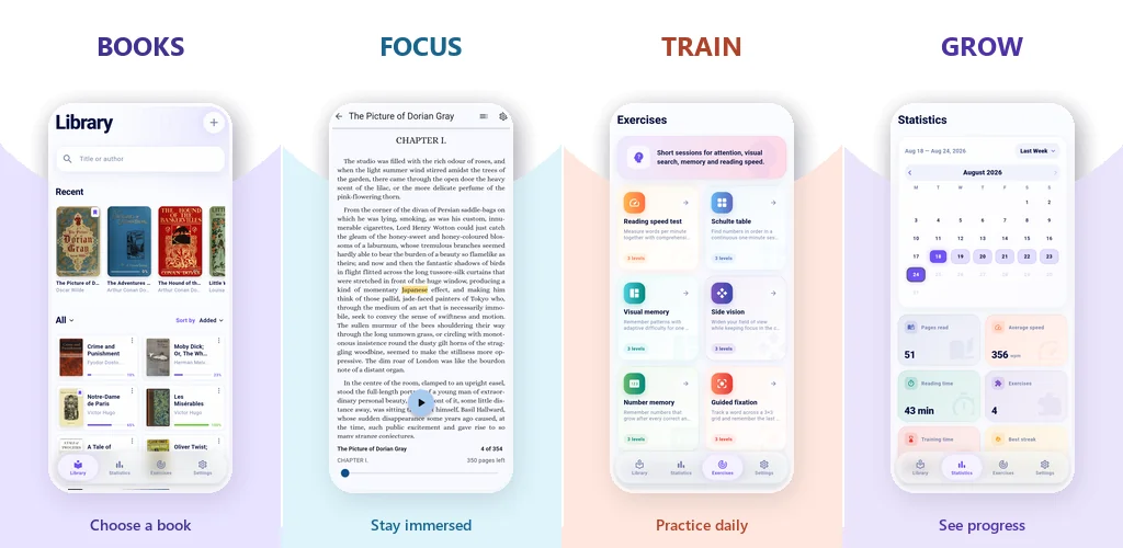 Speed reading app — promo